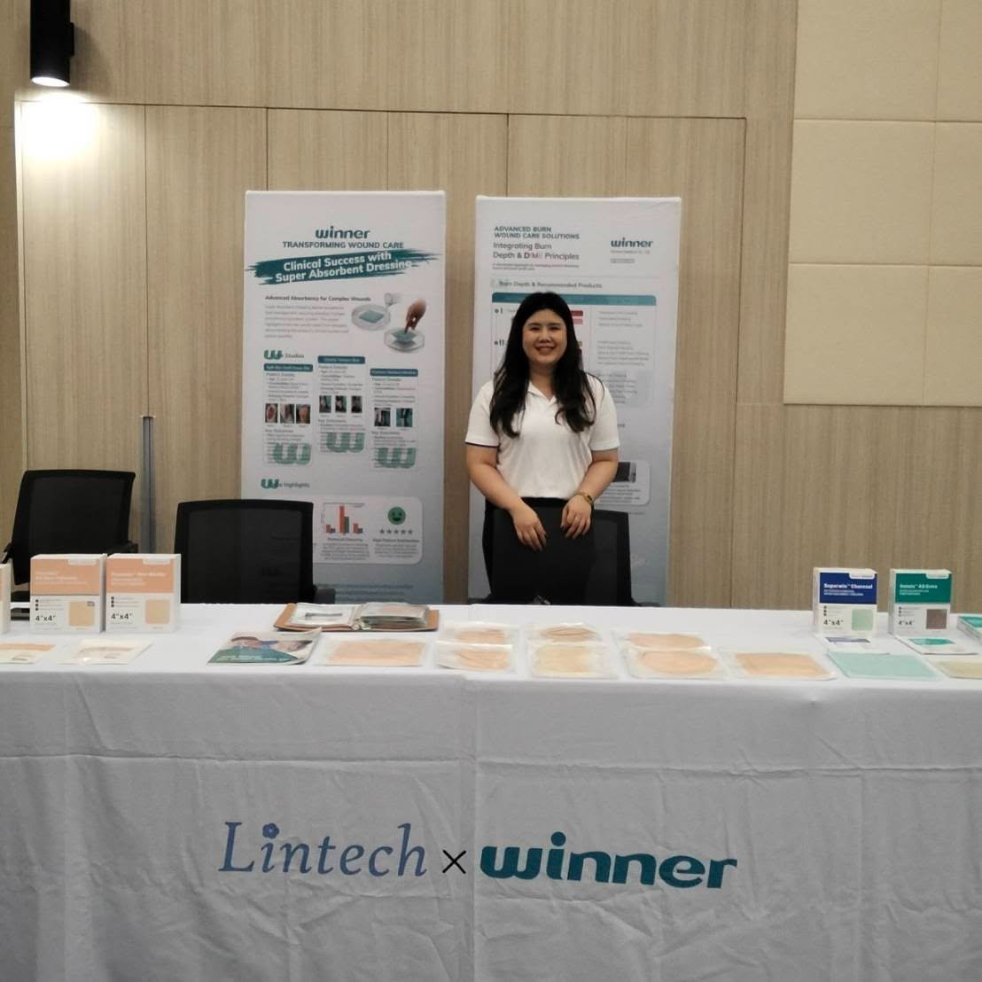 บูธ Lintech x Winner จัดแสดงผลิตภัณฑ์ดูแลแผลในงาน In-Service Training: Developing Potential of Pressure Injury Care